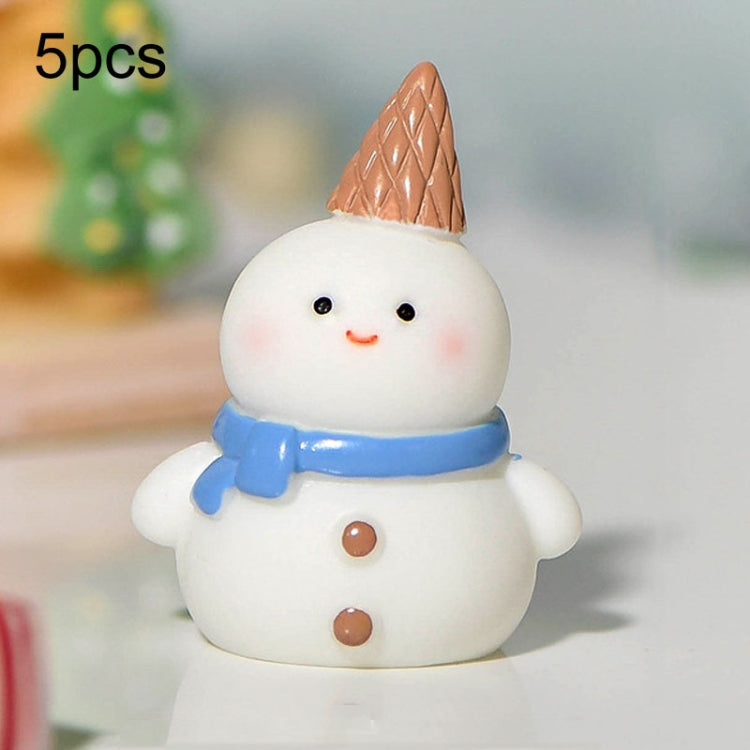 5pcs Christmas Micro Landscape Snowscape Decoration Accessories Christmas Resin Ornament My Store