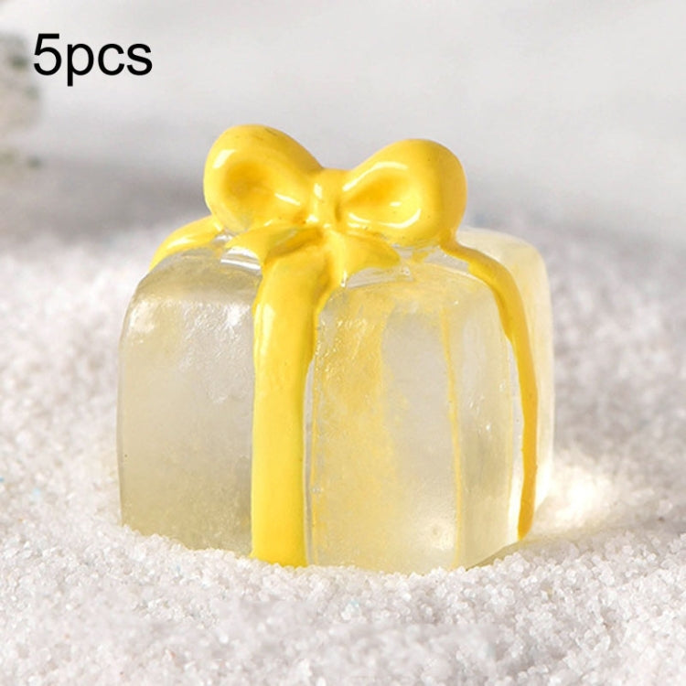 5pcs Christmas Micro Landscape Snowscape Decoration Accessories Christmas Resin Ornament