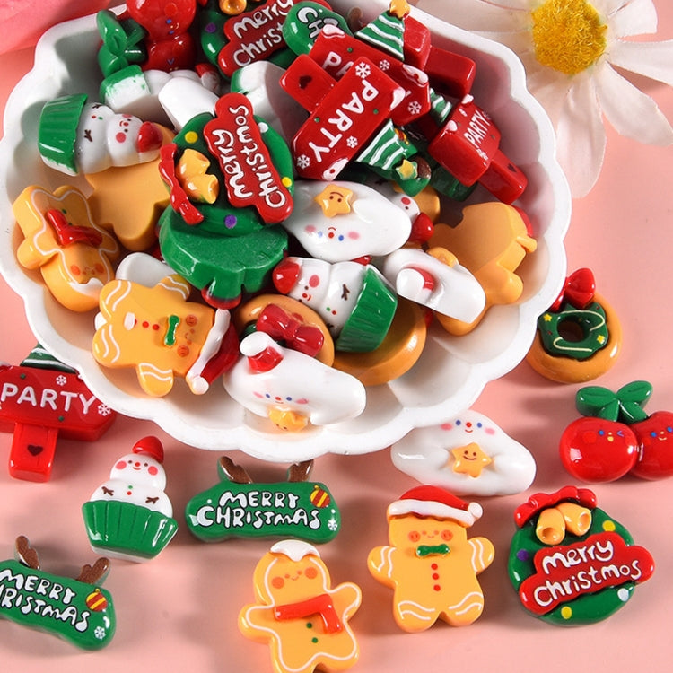 10pcs Christmas Mobile Phone Case Refrigerator Magnet Resin Accessories DIY Material