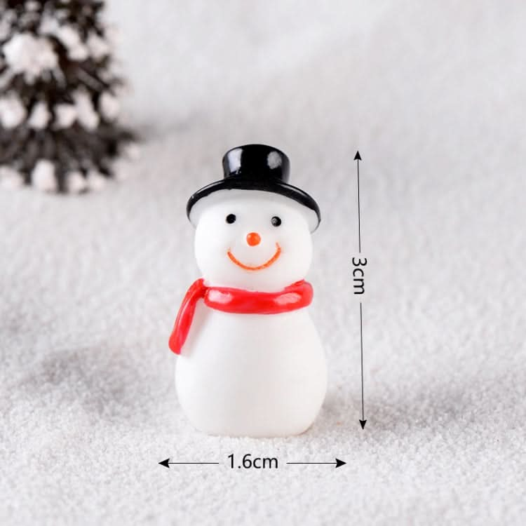 4pcs Christmas Micro Landscape Decorations Resin Craft Gifts Home Decoration Ornaments, Spec: Snowman No.3-Reluova