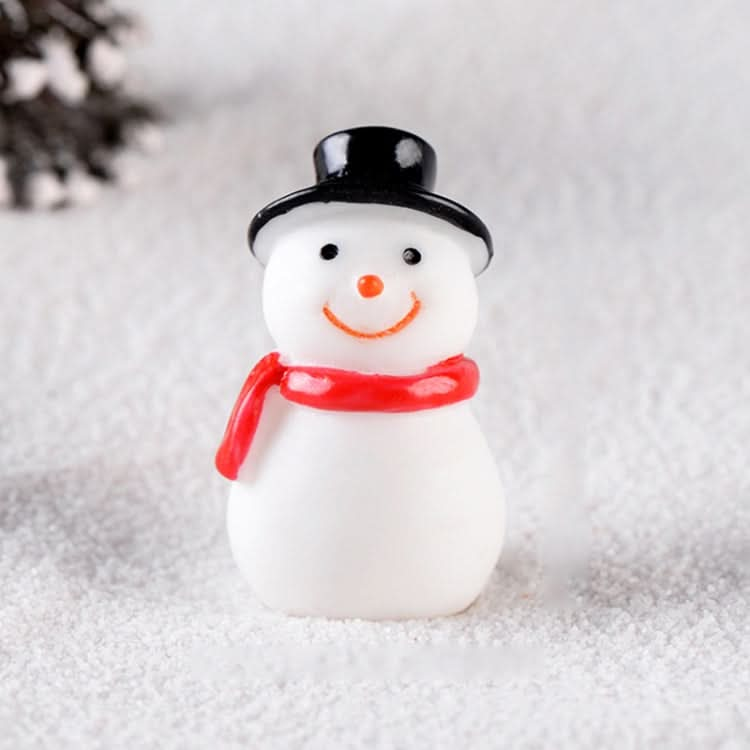 4pcs Christmas Micro Landscape Decorations Resin Craft Gifts Home Decoration Ornaments, Spec: Snowman No.3-Reluova