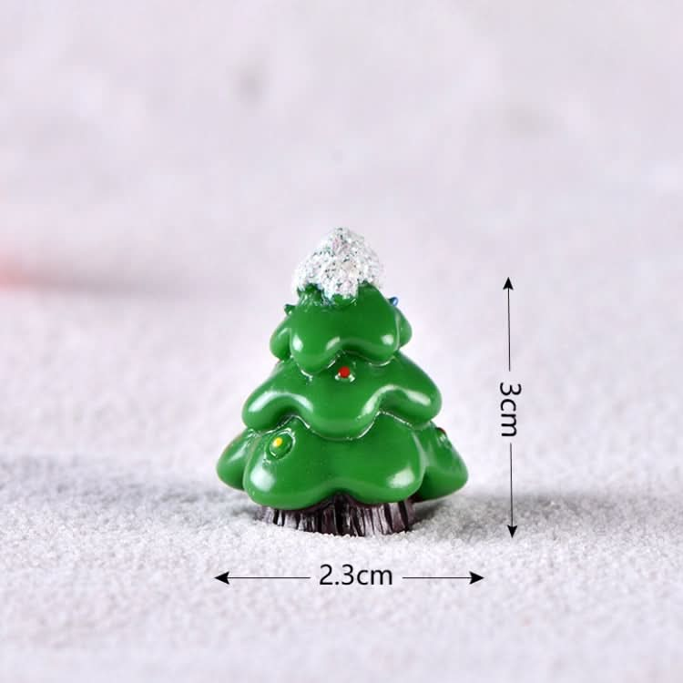 4pcs Christmas Micro Landscape Decorations Resin Craft Gifts Home Decoration Ornaments, Spec: Christmas Tree No.11-Reluova