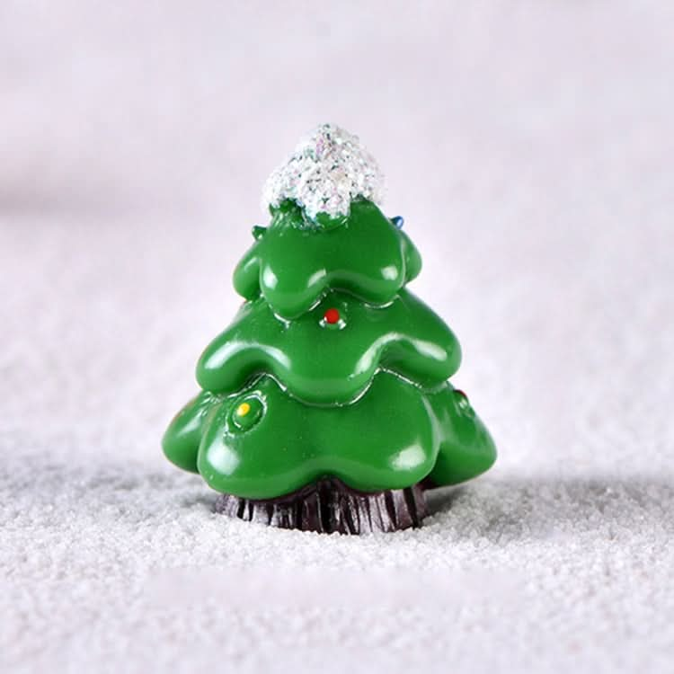 4pcs Christmas Micro Landscape Decorations Resin Craft Gifts Home Decoration Ornaments, Spec: Christmas Tree No.11-Reluova