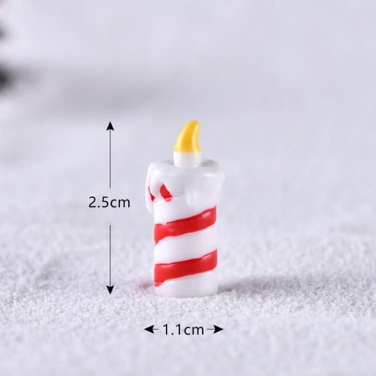 4pcs Christmas Micro Landscape Decorations Resin Craft Gifts Home Decoration Ornaments, Spec: Candle No.4-Reluova