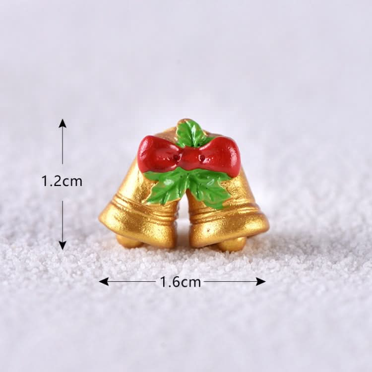 4pcs Christmas Micro Landscape Decorations Resin Craft Gifts Home Decoration Ornaments, Spec: Bell No.9-Reluova