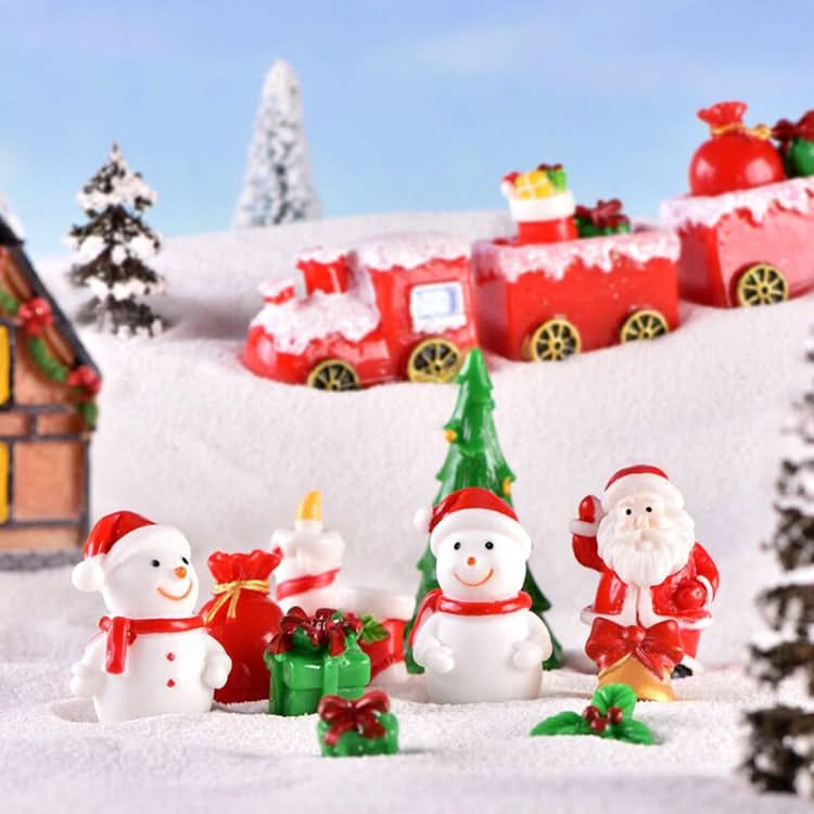 4pcs Christmas Micro Landscape Decorations Resin Craft Gifts Home Decoration Ornaments, Spec: Bell No.9-Reluova