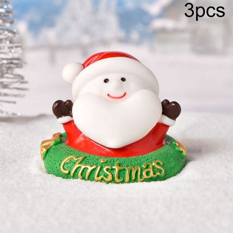 3pcs Christmas Lovely Micro Landscape Snow Ornament Decorative Accessories, Style: No.17 Swimming Circle Old Man-Reluova