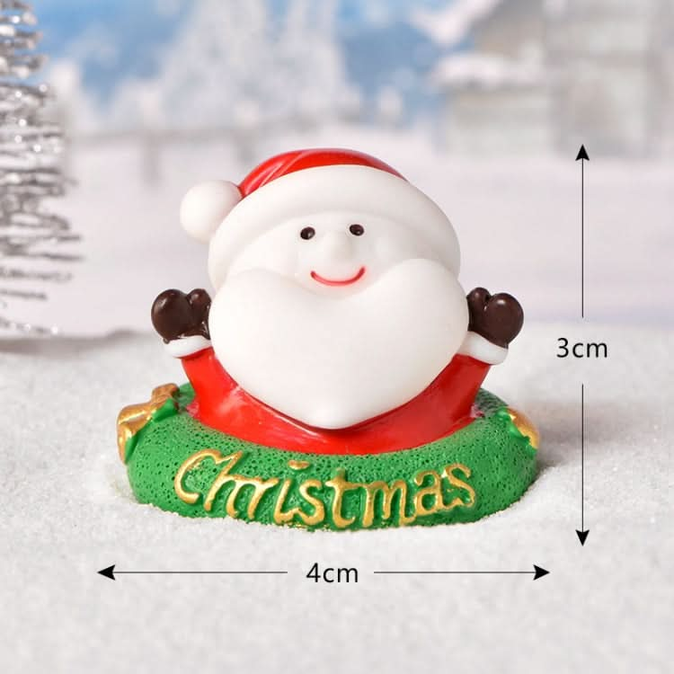 3pcs Christmas Lovely Micro Landscape Snow Ornament Decorative Accessories, Style: No.17 Swimming Circle Old Man-Reluova