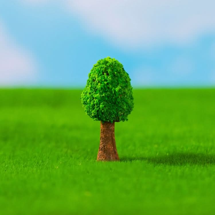 5pcs Micro-Landscape Simulated Green Trees Flowers DIY Gardening Ecological Ornaments, Style: No. 4 Thin Tree-Reluova