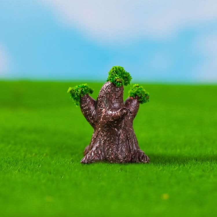 5pcs Micro-Landscape Simulated Green Trees Flowers DIY Gardening Ecological Ornaments, Style: No. 6 Bread Tree-Reluova