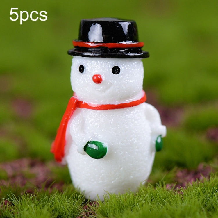 5pcs Christmas Decorations Resin Crafts Gifts Home Decorations Small Ornaments