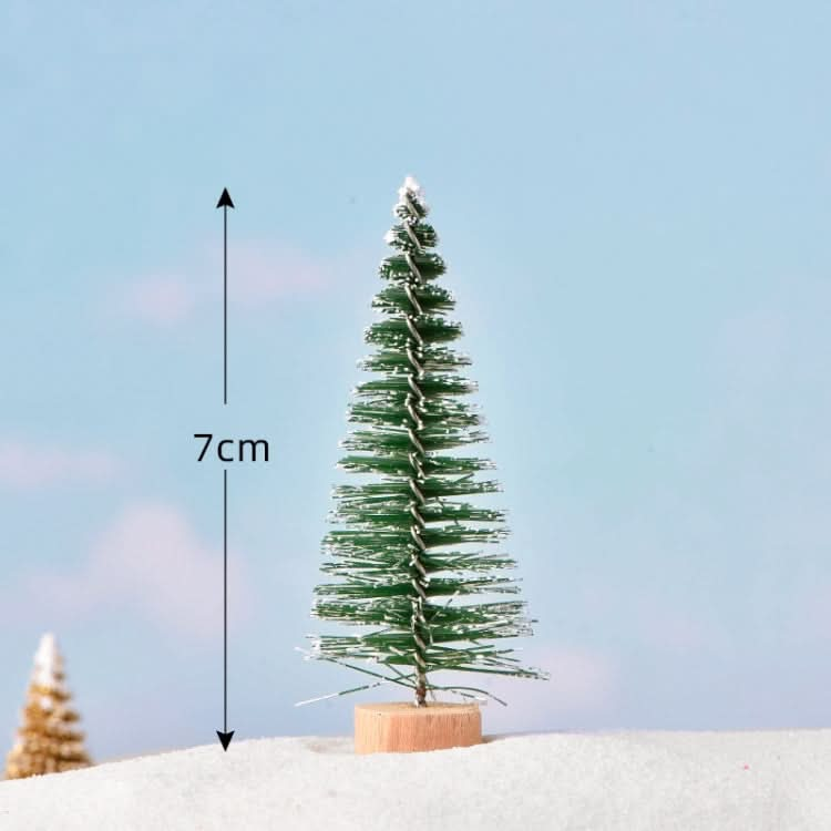 4pcs Christmas Tree Micro Landscape Accessories PVC Home Decoration Ornaments, Size: 7cm Light Green Snowflake-Reluova