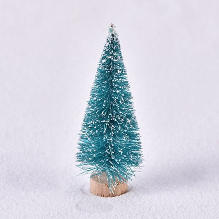 4pcs Christmas Tree Micro Landscape Accessories PVC Home Decoration Ornaments, Size: 7cm Wood-bottom Blue-Reluova