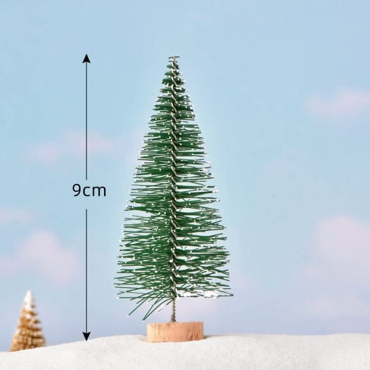 4pcs Christmas Tree Micro Landscape Accessories PVC Home Decoration Ornaments, Size: 9cm Light Green Snowflake-Reluova