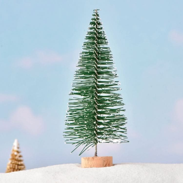 4pcs Christmas Tree Micro Landscape Accessories PVC Home Decoration Ornaments, Size: 9cm Light Green Snowflake-Reluova