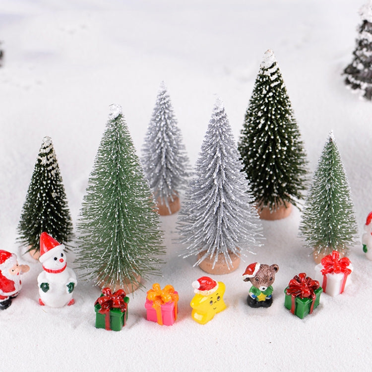 4pcs Christmas Tree Micro Landscape Accessories PVC Home Decoration Ornaments