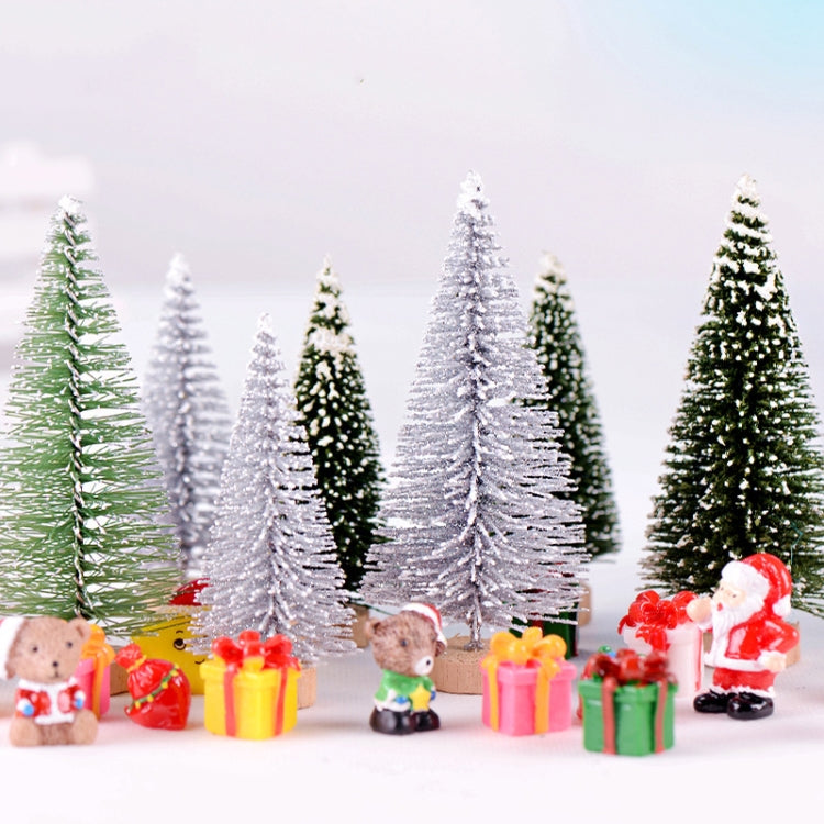 4pcs Christmas Tree Micro Landscape Accessories PVC Home Decoration Ornaments