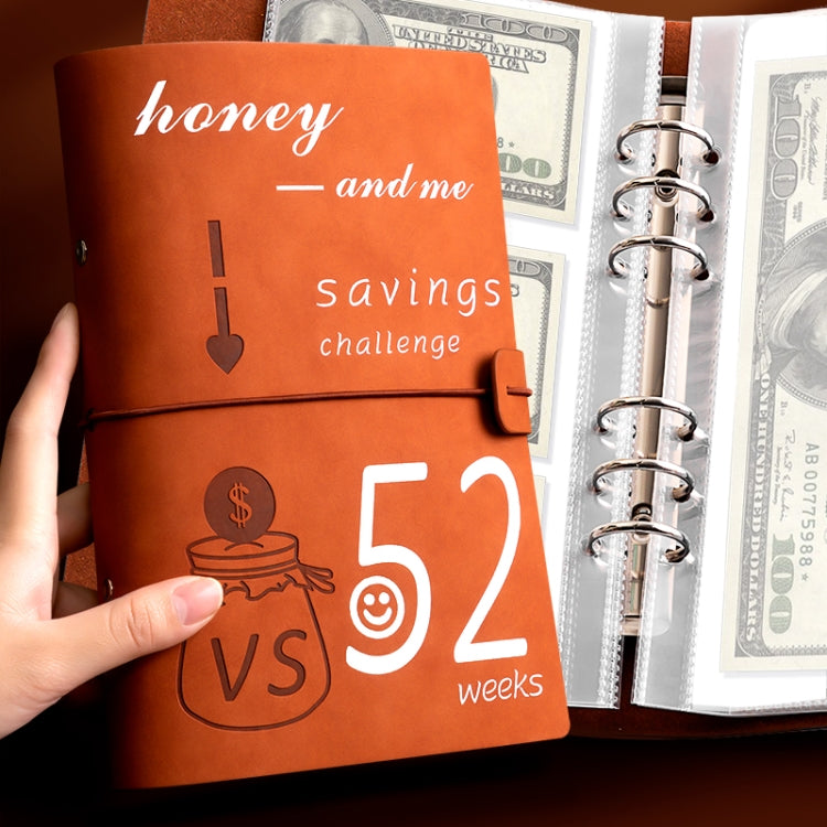 52 Week 25 Pages Couple Savings Challenge Handbook Savings Loose-leaf Bill Holder My Store