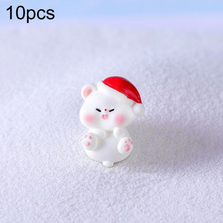 10pcs Christmas Cute Micro Landscape DIY Decorations Snowy Desktop Ornament