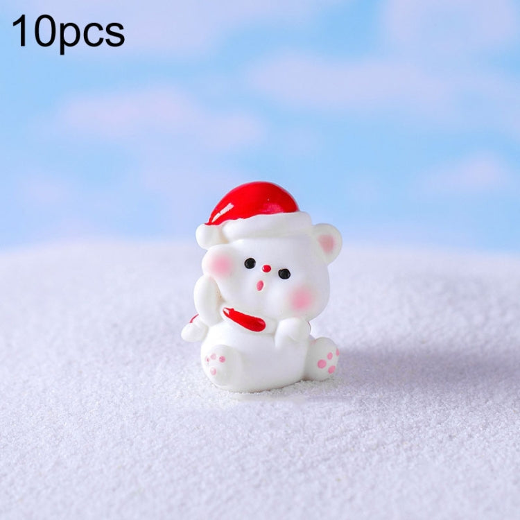 10pcs Christmas Cute Micro Landscape DIY Decorations Snowy Desktop Ornament