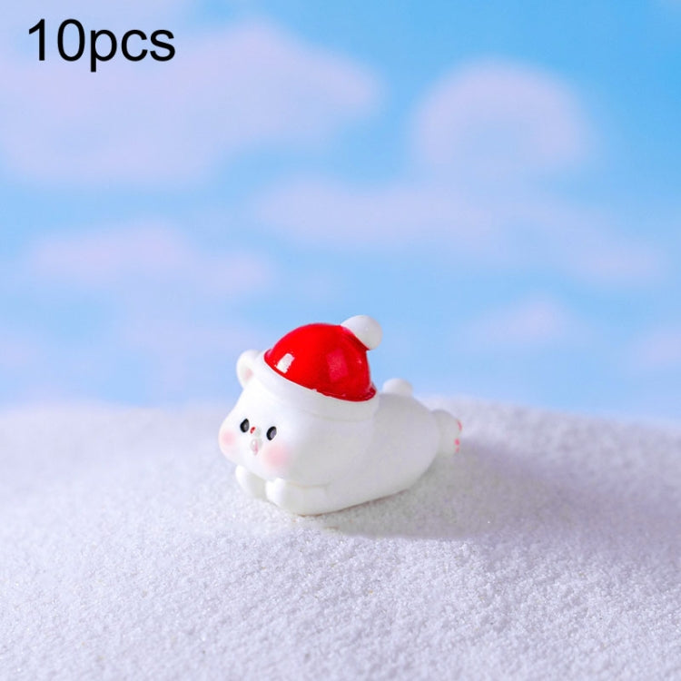 10pcs Christmas Cute Micro Landscape DIY Decorations Snowy Desktop Ornament