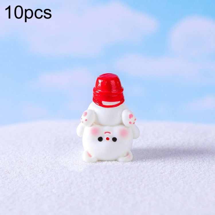 10pcs Christmas Cute Micro Landscape DIY Decorations Snowy Desktop Ornament