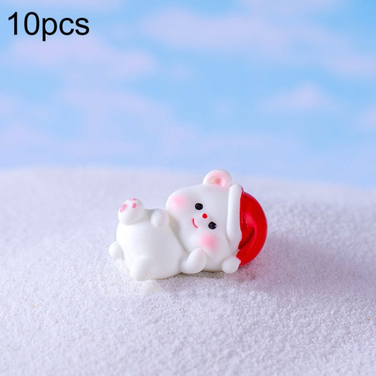 10pcs Christmas Cute Micro Landscape DIY Decorations Snowy Desktop Ornament