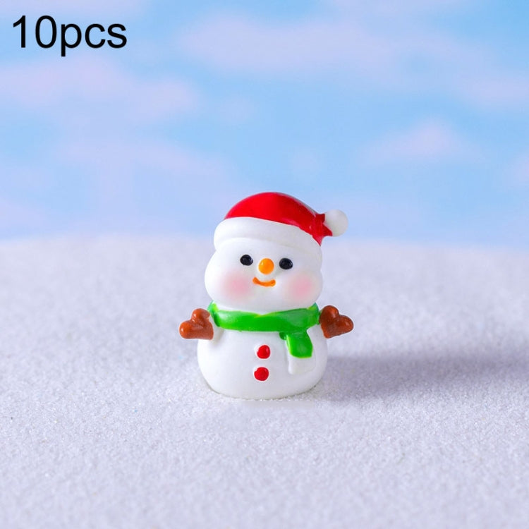 10pcs Christmas Cute Micro Landscape DIY Decorations Snowy Desktop Ornament