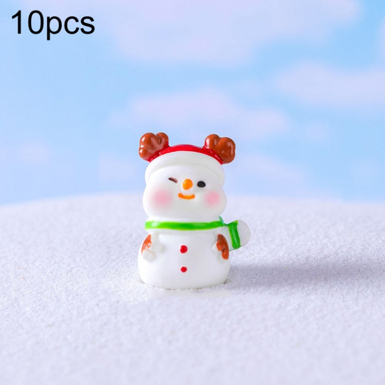 10pcs Christmas Cute Micro Landscape DIY Decorations Snowy Desktop Ornament