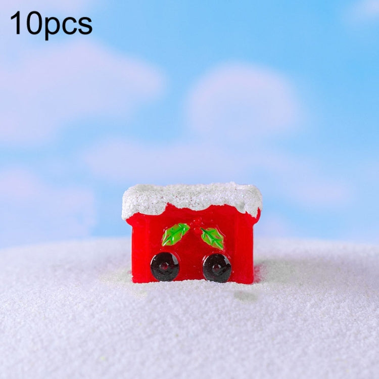 10pcs Christmas Cute Micro Landscape DIY Decorations Snowy Desktop Ornament