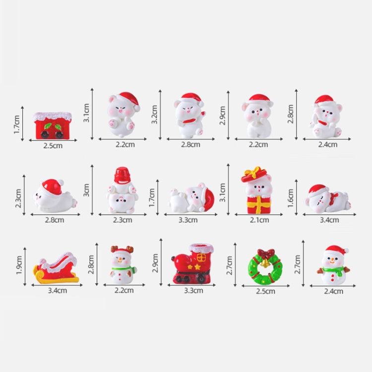 10pcs Christmas Cute Micro Landscape DIY Decorations Snowy Desktop Ornament