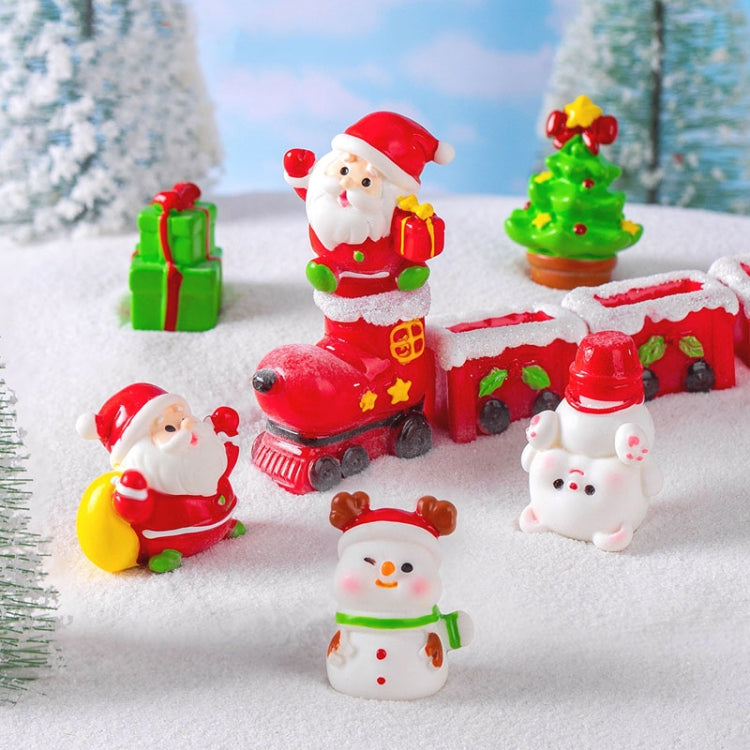 10pcs Christmas Cute Micro Landscape DIY Decorations Snowy Desktop Ornament