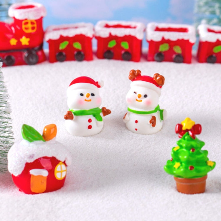 10pcs Christmas Cute Micro Landscape DIY Decorations Snowy Desktop Ornament