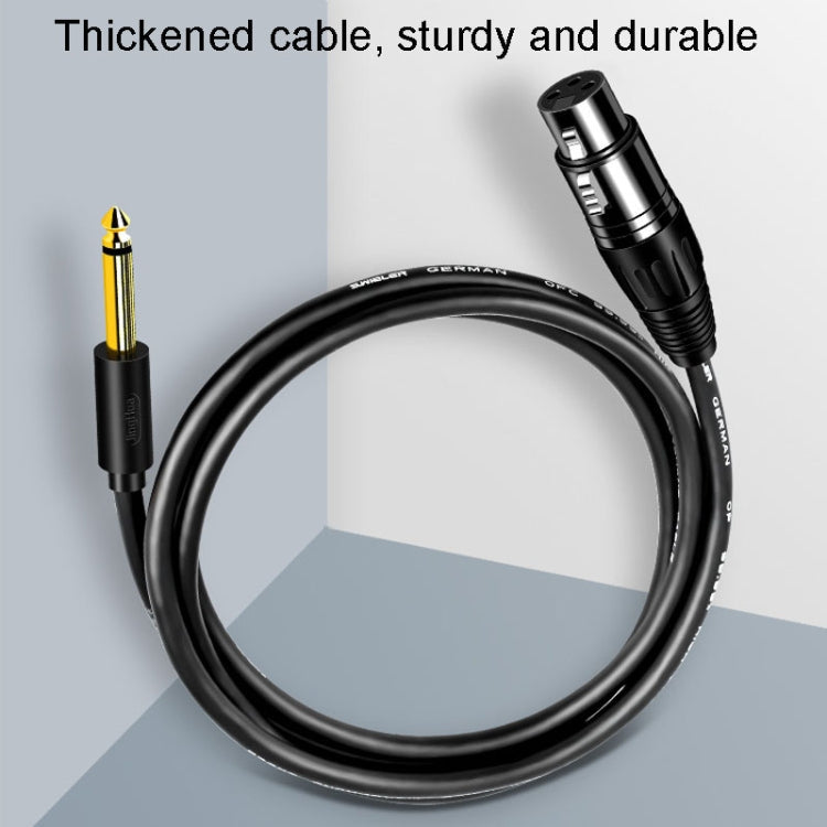 JINGHUA 6.5 Male To Female XLR Audio Cable 6.35 Three Core Balanced Microphone Mixer Reluova