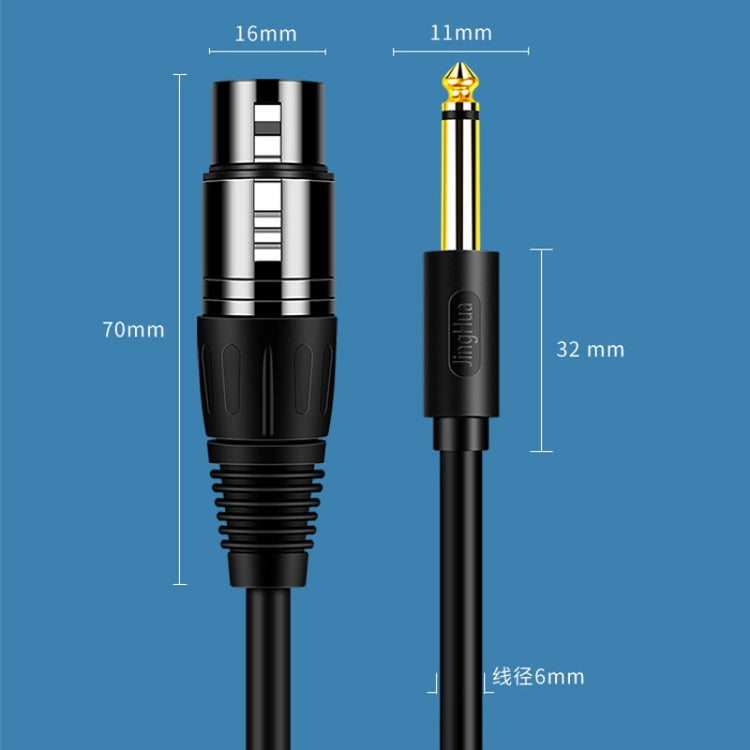 JINGHUA 6.5 Male To Female XLR Audio Cable 6.35 Three Core Balanced Microphone Mixer Reluova