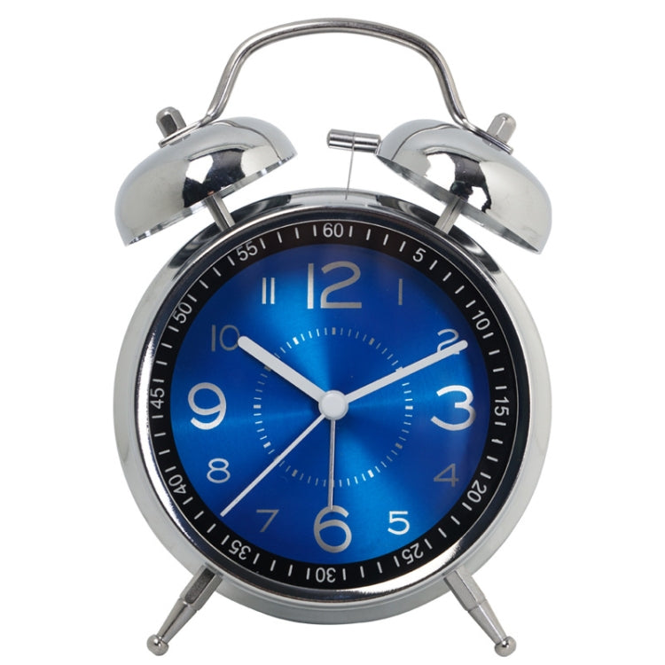 4.5 Inch Electroplated Metal Ring Bell Alarm Clock Quartz Clock With Night Light ? My Store