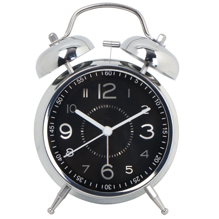 4.5 Inch Electroplated Metal Ring Bell Alarm Clock Quartz Clock With Night Light ? My Store