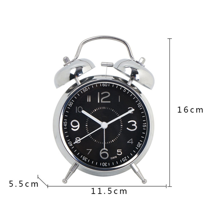 4.5 Inch Electroplated Metal Ring Bell Alarm Clock Quartz Clock With Night Light ?