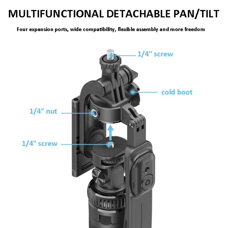 2m Metal Tripod Selfie Stick With 4 Expansion Interfaces for Phone Camera Reluova