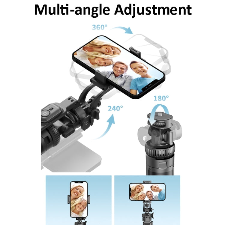 2m Metal Tripod Selfie Stick With 4 Expansion Interfaces for Phone Camera Reluova