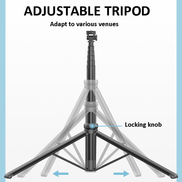 2m Metal Tripod Selfie Stick With 4 Expansion Interfaces for Phone Camera Reluova