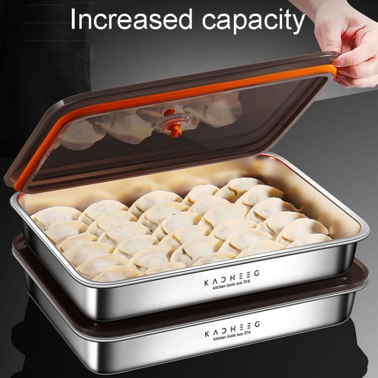 Kacheeg Refrigerator Dumpling Storage Box Home Use Wonton Freezer Organizer Reluova