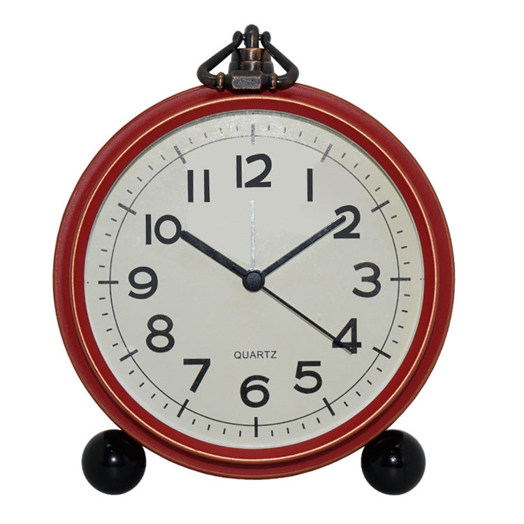 Retro Iron Alarm Clock Simple Desktop Quartz Clock