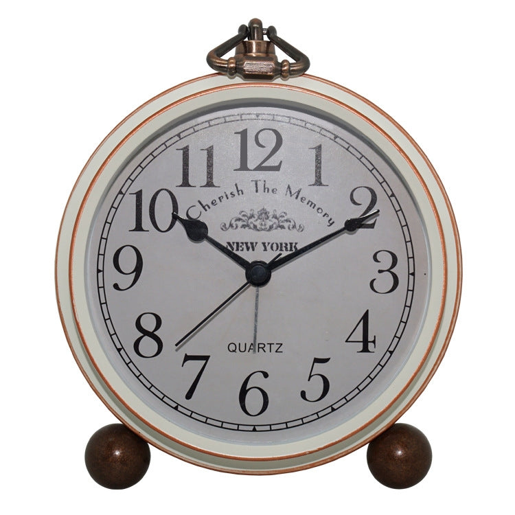 Retro Iron Alarm Clock Simple Desktop Quartz Clock My Store