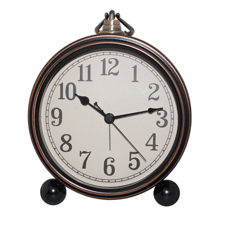 Retro Iron Alarm Clock Simple Desktop Quartz Clock