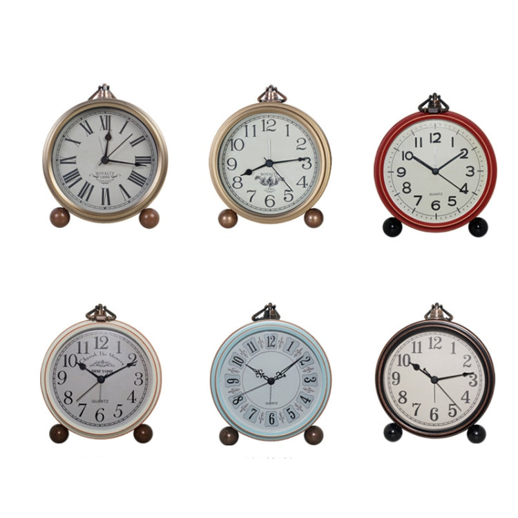 Retro Iron Alarm Clock Simple Desktop Quartz Clock My Store