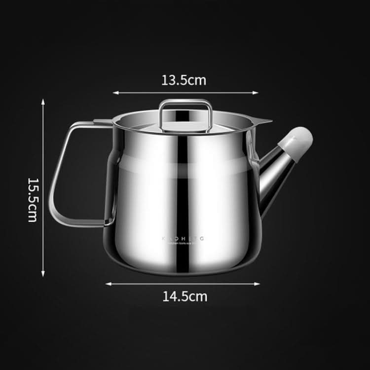 Kacheeg Household 304 Stainless Steel Eagle Beak Oil Filter Kettle Kitchen Leak-Proof Oil Strainer Reluova