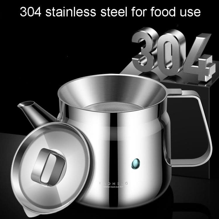 Kacheeg Household 304 Stainless Steel Eagle Beak Oil Filter Kettle Kitchen Leak-Proof Oil Strainer Reluova