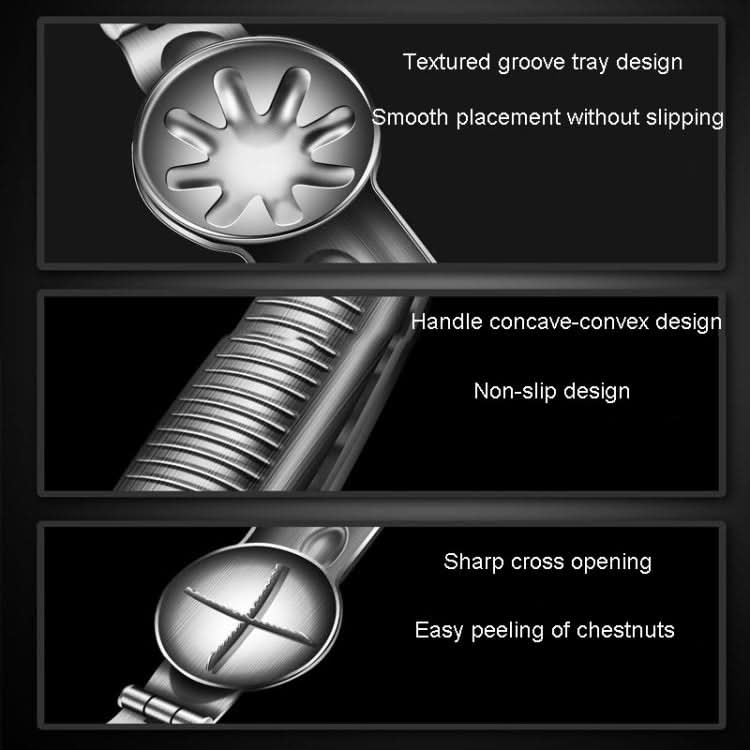 Kacheeg 304 Stainless Steel Chestnut Opener Cross Opening Chestnut Shelling Peeler With 2 Steel Fingers Reluova