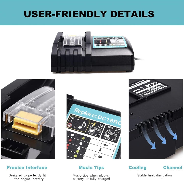 LUOMASHI For Makita 18V Lithium Battery Charger